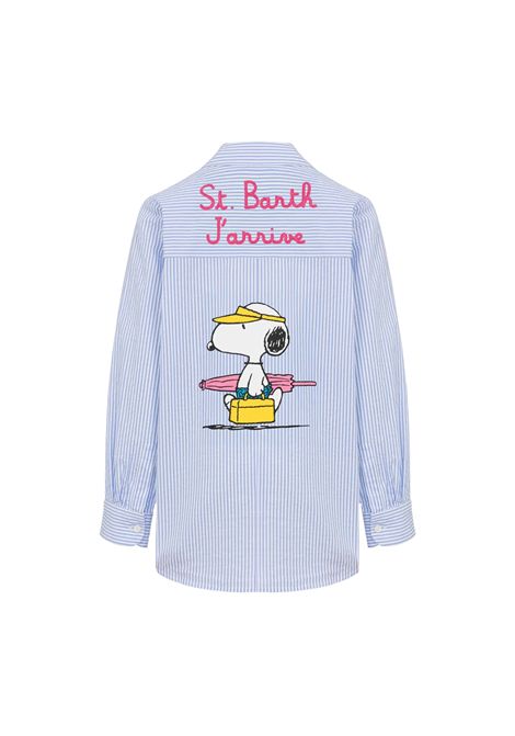 Camicia con stampa SAINT BARTH | BRIG006 MINI BRIGITTE EMBRY04331H SEERSUC SNOOPY STRIPV31